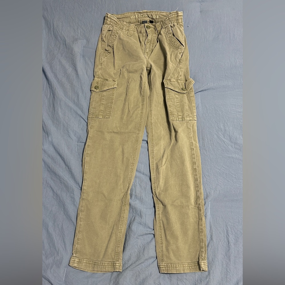 Green American Eagle Cargo Size 0 stretch
